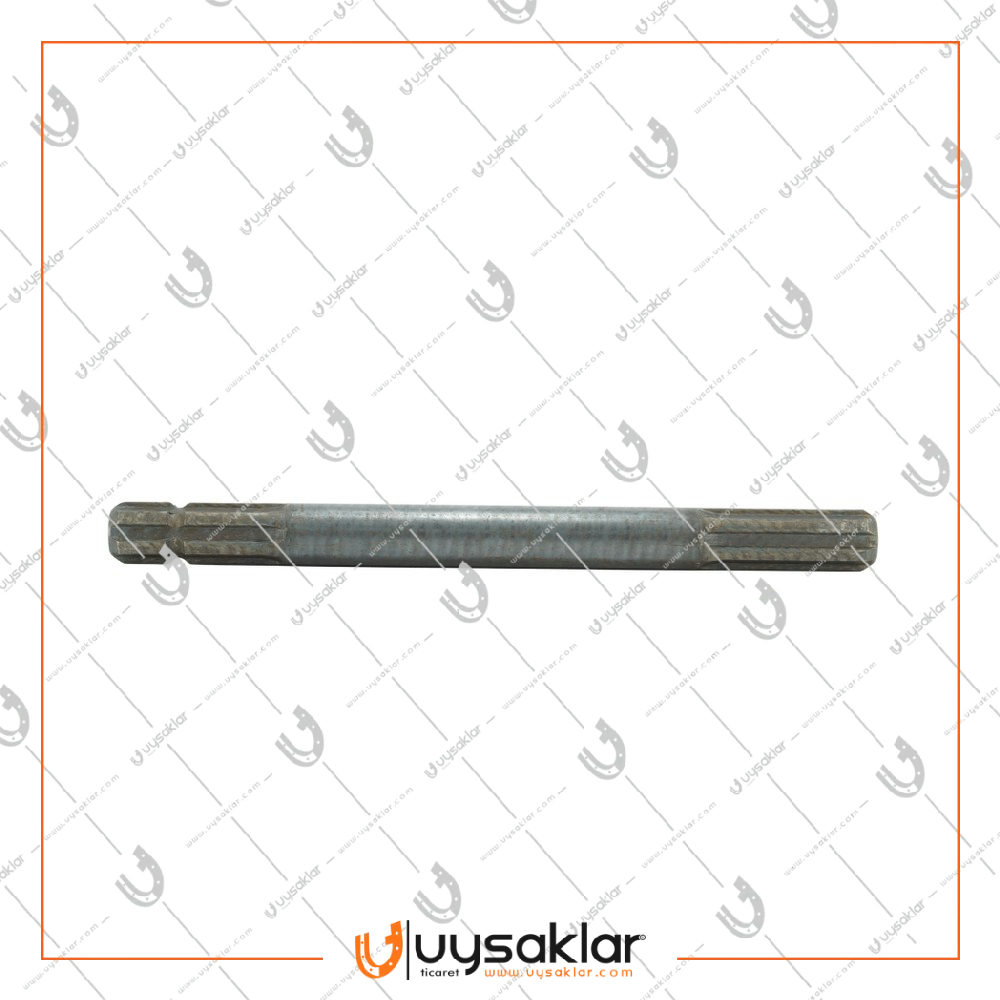 Balya Makinası Yaba Şaft İki Ucu Frezeli Mil (6 Kanallı)